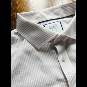 Charles Tyrwhitt Shirt Dress Career Non-Iron Size 19